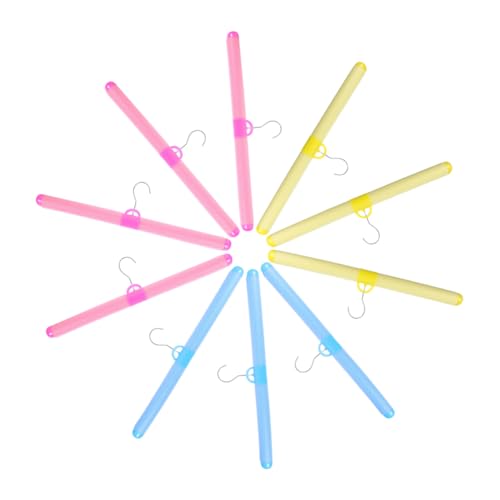 STOBAZA Bendable Plastic Hangers for Travel 12 Pack Heavy Duty Space Saver No Bump Hangers for Coats Pants Hats Adults Boys and Girls Multi-