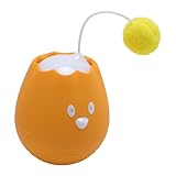Generic Interactive Automatic Rolling Cat Toy Ball for Indoor Cats Tumbler Self Play Electronic Toy Ball for Extended Fun Safe Material for Pet Owners (Orange)