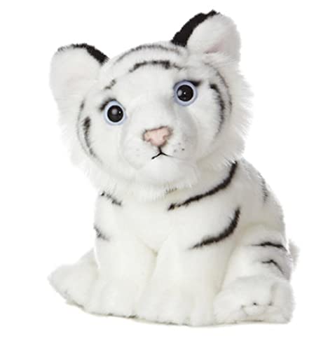 Pelúcia Tigre Branco 25cms da Série Miyoni Aurora