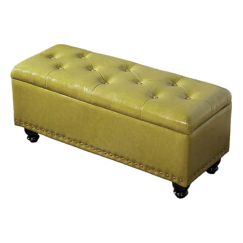 Vzck 収納スツール ストレージチェア 収納ベンチ 大容量収納 ベルベット 足置き 靴交換スツール 収納付き リビング 玄関 寝室適用 脚付き オットマン 寝室の居間の廊下 踏み台 (長さ60cm,グリーン)