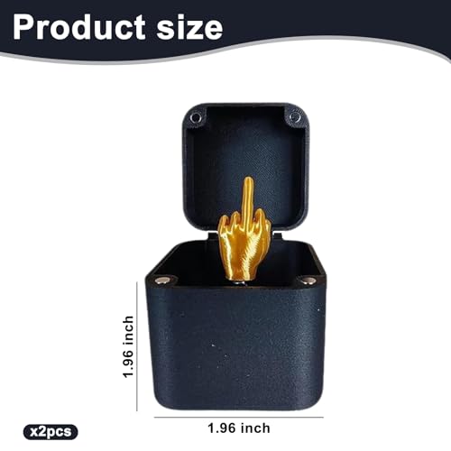 YIQXKOUY 2 Pieces Middle Finger in a Box Spoof Hand Prank Pop up Gift with Box Gift for Adults Funny Prank Gift Box for Office Desk Decor Home Decoration - Image 3
