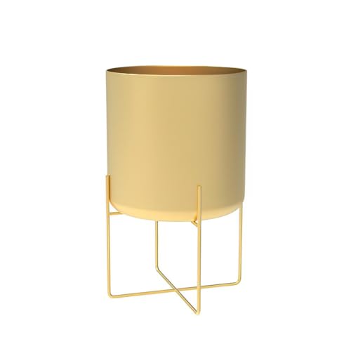 Ailan Supporto per Piante in Oro con Vaso da Fiori di Lusso Leggero Fioriera da Pavimento Vaso da Fiori Grande fioriera in Metallo Balcone per la casa all'aperto, Oro