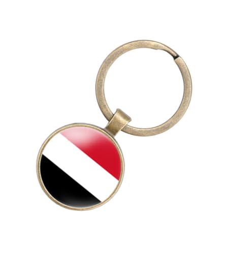 EnigmaGlow Yemen Flag Key Chain Zinc Alloy Keychains Keyring Daily