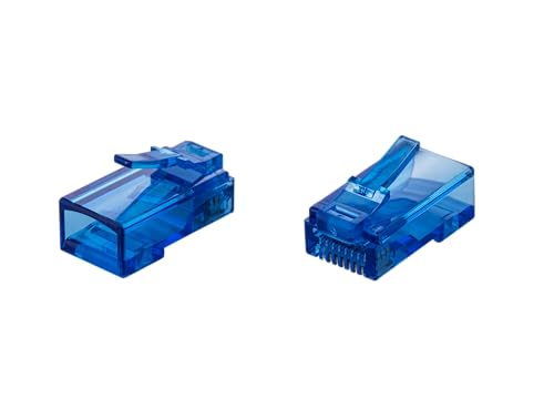 VCE Cat6 Slim Keystone Jacks 10 Pack, UL-Listed RJ45 Punch Down Wall Jack Insert Adapter For
