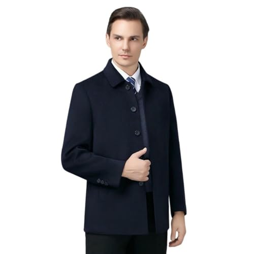 Manteau d'affaires homme mi-long laine cachemire double face à revers
