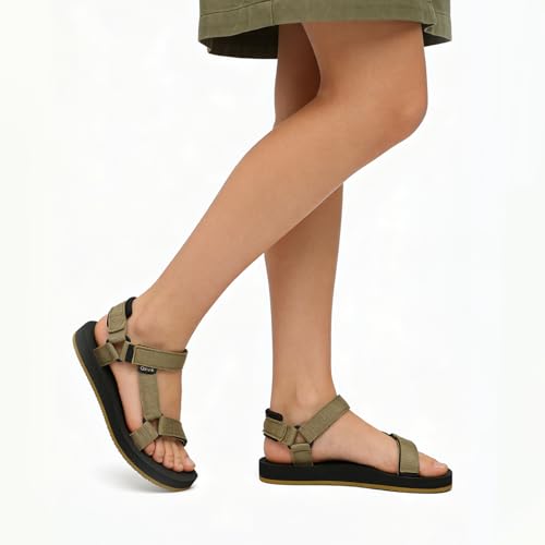 Image of Sport Walking Water Sandals for Women with Arch Support & Adjustable Straps Platform Sandals Women Height Increase