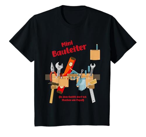 Mini Bauleiter Werkzeuggürtel Baustelle Kinder Handwerker T-Shirt