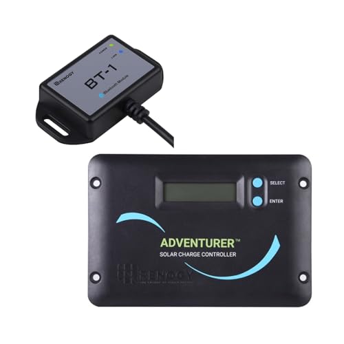 Renogy Adventurer-Li 30A Solar Controller with BT-1 Wireless Module- Flush-Mount 12V/24V Charger + 82ft App Monitoring, IP54 Waterproof for RV/Off-Grid Lithium Systems