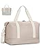 ECOHUB Bolsa Viaje 40x30x20 Expansible, para Ryanair Vueling Wizzair, Equipaje de Mano Impermeable, Húmedo Extraíble, Bolsos Maternidad Hospital, Bolsa Deporte Mujer, Patente Pendiente (Beige)