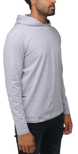 X RAY Men's Crewneck & Hooded Long Sleeve T-Shirt, 95% Cotton Stretch Slim Fit Basic Shirt for Men3