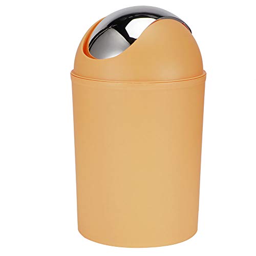 Pequeño cesto de basura con tapa plástico para baño miniatura 6