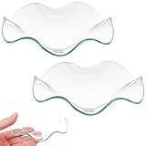 HEANUJJ Glass Wax Melt Warmer Dish Replacement Essential Oil Holder Plate Small Glass Dish for Beauty Salon ()