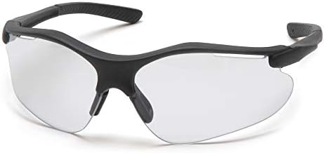 Pyramex Fortress Safety Eyewear, Clear Lens With Black Frame