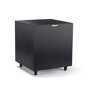 Klipsch Reference R-8SW Surround Subwoofer, 150 Watts Peak Power (Brushed Black Vinyl, 8-Inch)