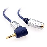 kenable Pur Droit Angle 90 Degré 3,5 mm Jack Vers Femelle Casque d'extension Rallonge câble 1 m [1 mètre/1m]