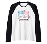 transgender cats holding sign trans rights are human rights maglia con maniche raglan