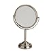 Jerdon JP910NB 6-Inch Tabletop Two-Sided Swivel Vanity Mirror with 10x Magnification, 11-Inch Height, Nickel Finish