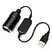 OUOU USB A Male to 12V Car Cigarette Lighter Socket Female Step Up Cable Inverter Converter Car Cigarette Lighters Compatible Driving Recorder GPS E-Dog Etc-Black (0.3m/0.98ft)
