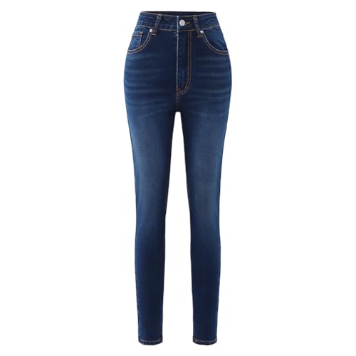 Women's High - Waisted Skinny Jeans, Stretch Denim Slim Fit Jeans for Women, Classic Blue