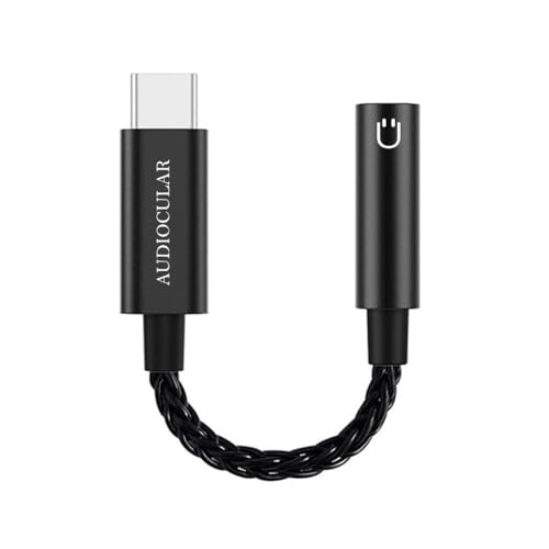 Image of AUDIOCULAR D10 CX31993 Portable DAC Dongle Connector Mobile Audio Adapter Type C to 3.5mm DAC for iPhone 16 Series / 15 Series, Galaxy S25 /S24 Ultra / S24 & Other Type C Phones