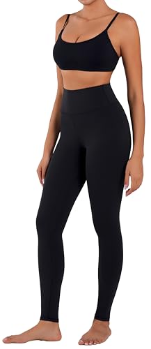Sunzel Sunlissia High Waisted Leggings for Women, Tummy Control Compression Yoga Pants, Workout Leggings for Gym, Running & Everyday Wear, 28' Inseam, Black, Medium