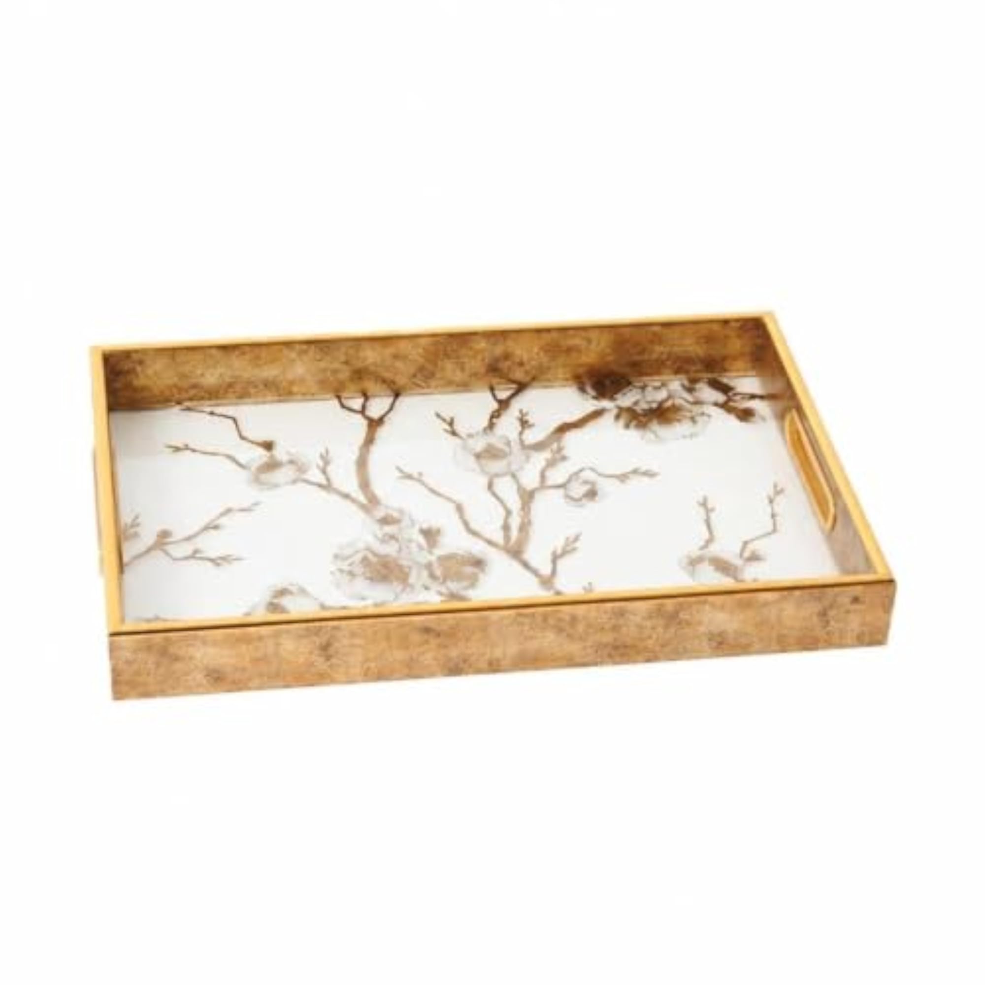 Decorative Rectangular Tray with Handles for Easy Cleaning