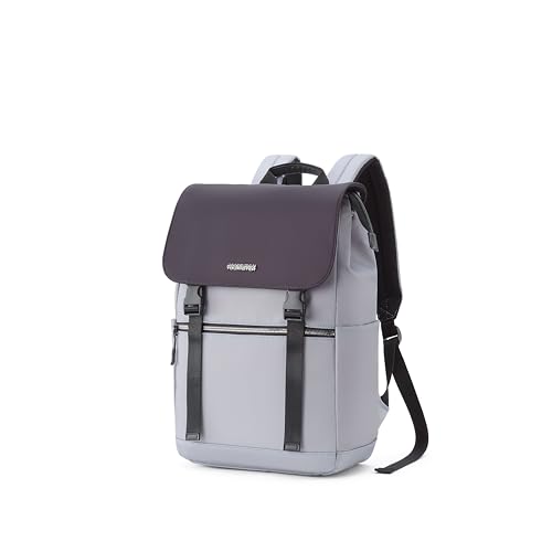 Image of American Tourister City Edge Laptop Backpack | 15.6 Inch Laptop Bag | Front Flap Design | Smart Trolley Sleeve | College & Office Use | Men & Women | Internal Organizer | 1 Year Warranty