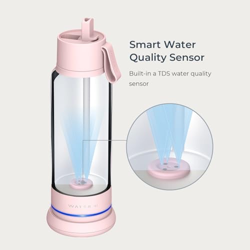 WaterH Vita Smart Water Bottle with Reminder to Drink Water, BPA-Free Vacuum Insulated Water Bottles with Straw, Bluetooth Intake Water Tracking Bottle, Ideal for Gift (18 oz)