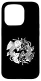 koi fish yin, simbolo yang - stagno giapponese nishikigoi custodia per iphone 15 pro