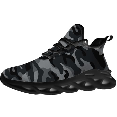 Men's Women's Fashion Sneakers Camouflage Shoes Running Walking Tennis Shoes