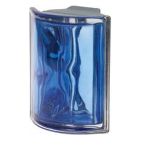 Pegasus Metalized Q19 Cobalto Wave Rounded Corner Glass Block