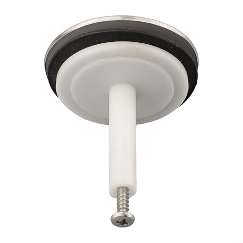 Tapón de drenaje universal de 46 mm, con botón pulsador, tapón de desagüe con diseño antiobstrucción para lavabo de cocina, color blanco