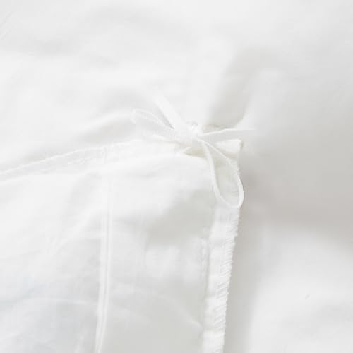 Image of Lush Decor - Duvet Cover Set, 3-Piece Cotton Bedding with Matching Shams, Contrast Edge & Stylish Border (Reyna Off-White /Neutral, Full /Queen)