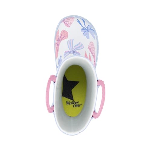 Image of Western Chief Kids Ladybug Rain Boot(Toddler /Little Kid /Big Kid) | Built for outdoor play, pull-on loops for self-dressing, comfort EVA insole, rubber traction outsole, toddler to big kid size