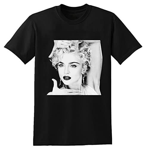 Fashion Mens Madonna Leisure Cotton T-Shirt Male Unisex T-Shirt Black XXL Cover