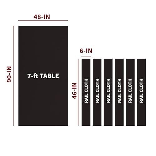 Championship Saturn II Billiards Cloth Pool Table Felt , Black, 7-Feet - Thumbnail 2