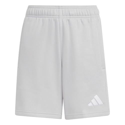 adidas Mixte Enfant Entrada26 Sweat Kids Shorts, Team Light Grey/White, 13-14 Years