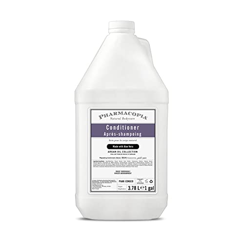 Pharmacopia Hotel Argan Oil Conditioner - Natural Hydrating, Vegan & Cruelty-Free Hair Care with Aloe Vera, Olive Leaf Extract and Chamomile for Dry Hair and Detangling, for Men and Women, 128 oz