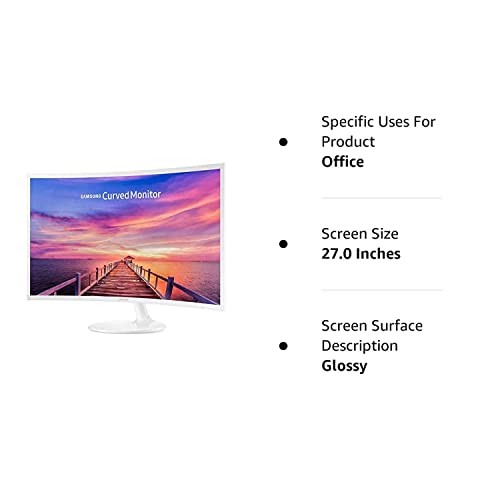 Samsung 27In White Super-Slim Curved 1080P Led Monitor, 1920 X 1080 Resolution (Renewed) #TOP6