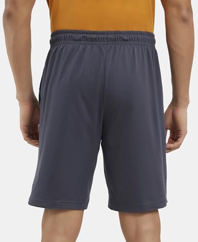 Image of Jockey AM12 Men's Super Combed Cotton Straight Fit Solid Shorts with Side Pockets