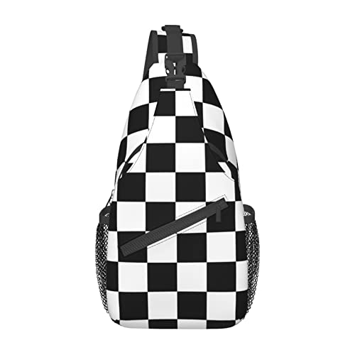 Sac messager décontracté noir et blanc pour homme, format One Size idéal au quotidien