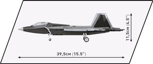 Cobi 5855 Lockheed® F-22® Raptor®, Einheitsgröße, Black & White