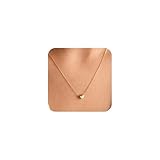 BAYLAY Heart Necklace for Women - Dainty Gold Necklace 18K Gold Plated Cute Heart Necklace Tiny Gold Heart Necklace Gold Necklace for Women Gold Jewelry for Women Gifts