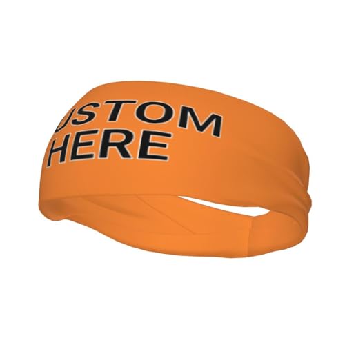 Image of Custom Sports Headband Custom Sweatband Bandana Add Your Image Logo Text Number. Bulk Custom Men Or Women Moisture Wicking Ventilate Elastic ﻿Headband