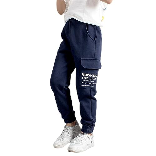 Image of HILEELANG Toddler Boy Sweatpants Kids Sport Jogger Cotton Casual Active Playwear Sweats Pants 2-Pack