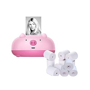 CaCaCook Draagbare mini-thermoprinter, draadloze 57 mm mini-draadloze labelprinter met 11 printpapier, direct print…