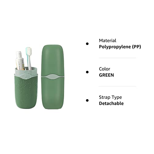 Detachable Travel Toothbrush Holder, Portable Toothbrush Case 3 In 1 Toothpaste Travel Case Holder Plastic Toothbrush Container Toothbrush Storage Box For Travel,Business,Camping, Daily Uses (Green) #TOP5