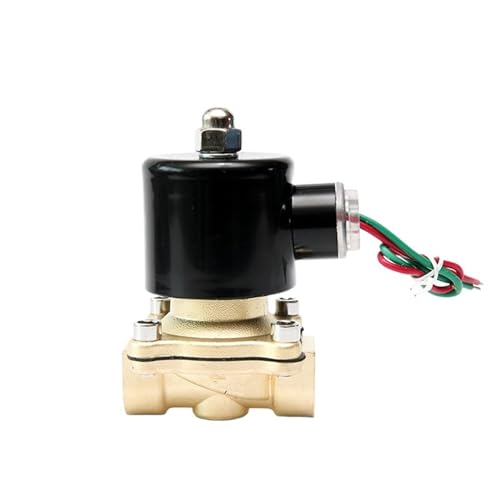 Électrovanne 1-1/2 NPT 230V en laiton normalement fermée pour eau - 5