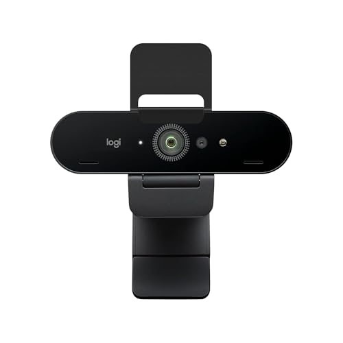 Logitech Brio Stream Webcam – Videochiamate Ultra 4K HD, Microfono con Cancellazione Rumore, Autocorrezione Luce HD, Streaming, Compatibile con Microsoft Teams, Zoom e Google Meet su PC / Mac – Nero