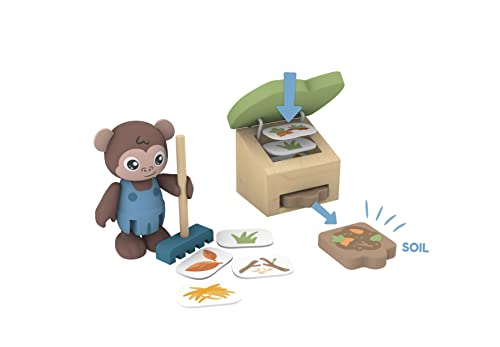 Hape Green Planet - Marco E La Serra Biologica - Set Di Gioco Per Piccoli Amanti Della Natura Dai 3 Anni In Su Con Personaggi, Serra E Ortaggi - 4